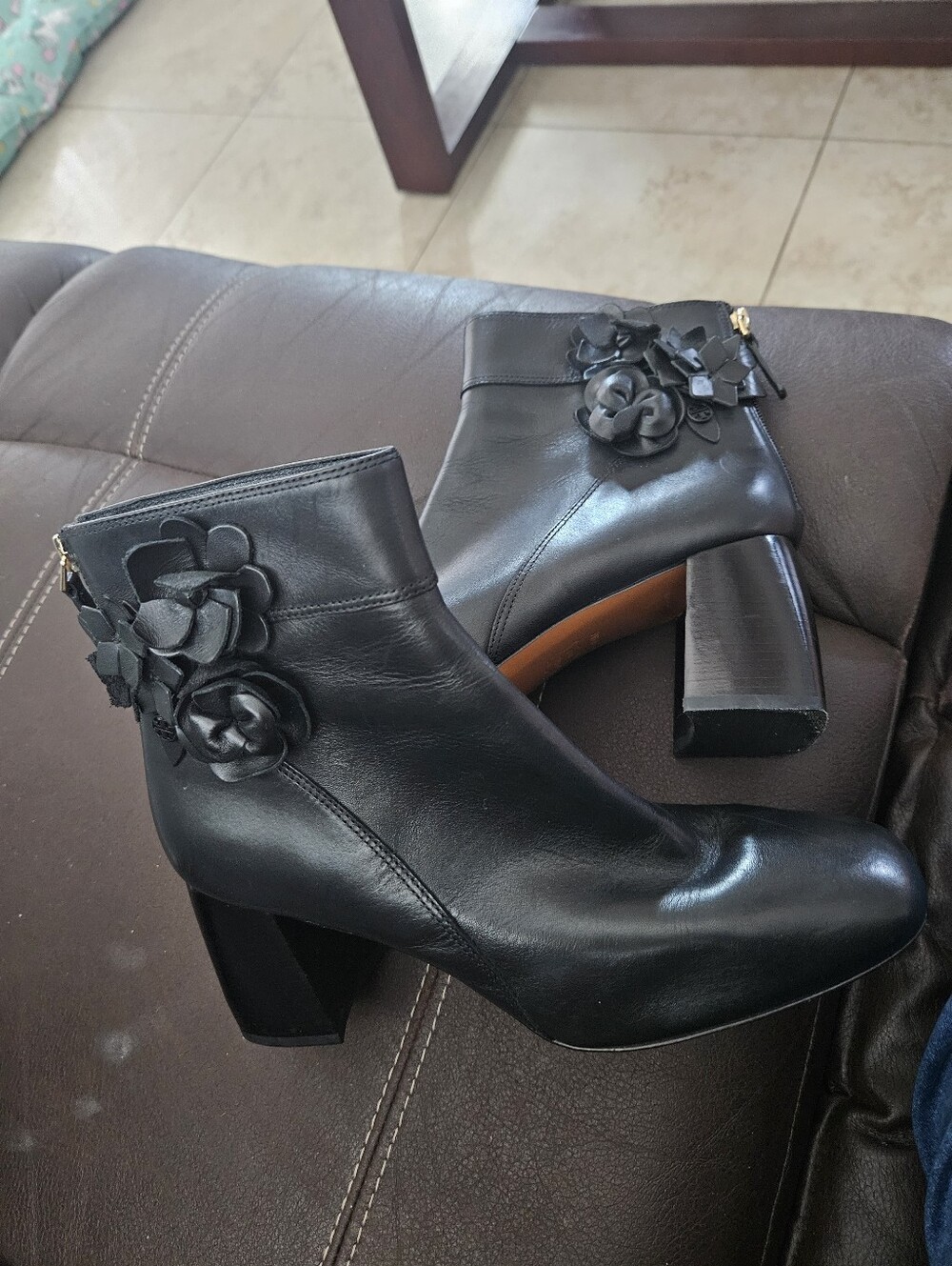 Tory Burch Leather Ankle Boots Sz  8.5